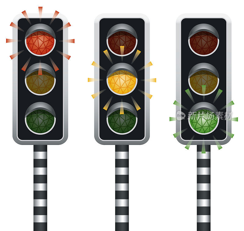 Isolated traffic lights